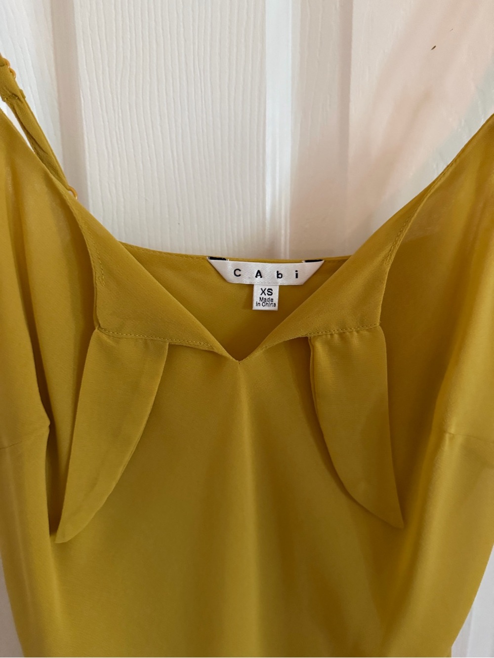 CAbi Mustard Yellow V-Neck Lightweight Camisole